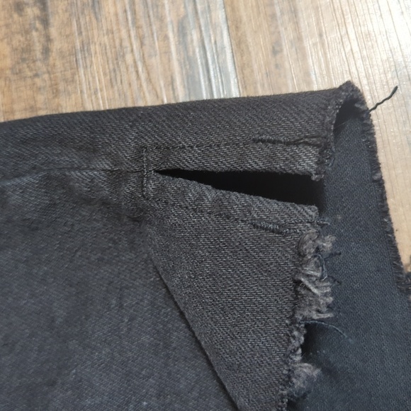 NWT Free People Cutoff Black Denim Bermuda Shorts Size 25/0 - Picture 8 of 8